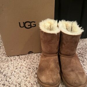 Girls UGG Tan Sheepskin Boots